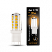 Лампа Gauss G9 AC185-265V 4W 400lm 2700K керамика LED 1/10/200