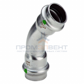 Отвод 45° Viega Sanpress Inox 2326 - 28 (нержавеющая сталь)