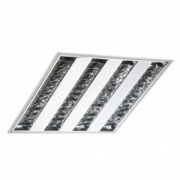Светильник грильято TLGR424 S 4х24 Вт ЭПРА 588х588, параболический зеркальный растровый