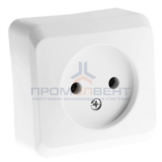 Розетка б/з Этюд белая [уп 25 шт]